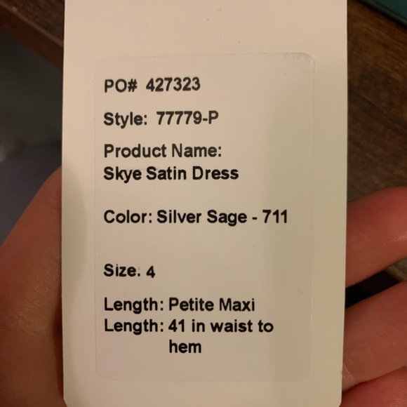 COPY - Revelry Skye Satin - Silver Sage - size 4 - Picture 2 of 4